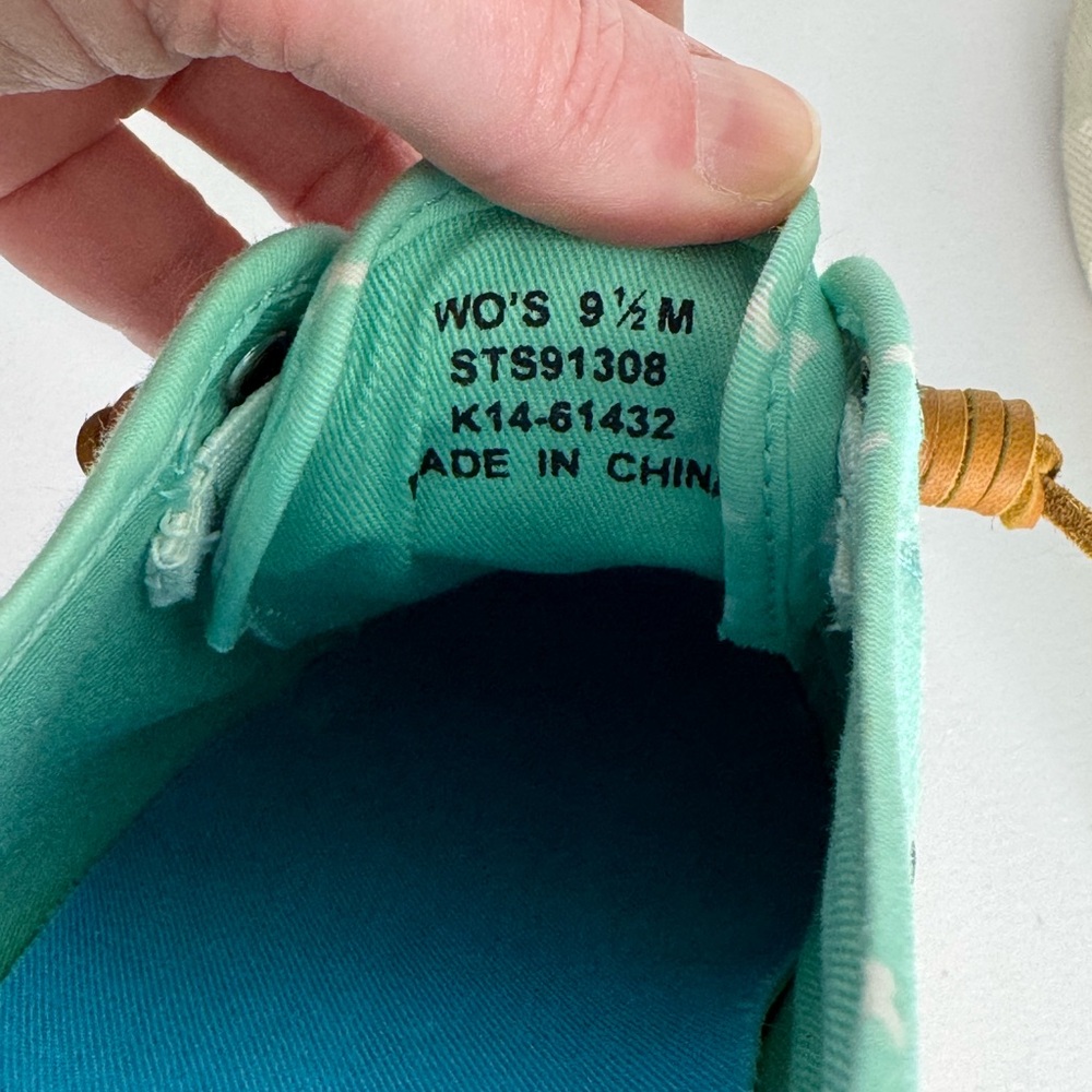 Sperry Mint Green and White Cloth Loafers  women’s size 9.5 - Picture 6 of 6